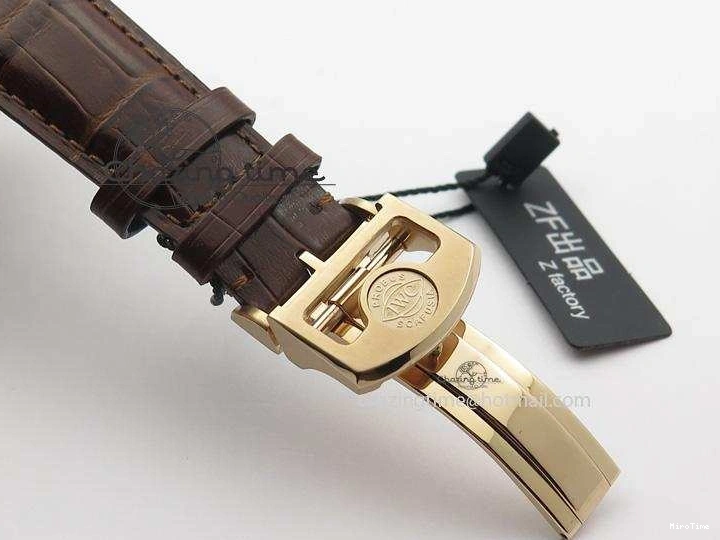 MIROTIME 0410 Unisex Portuguese Real PR RG IW500702 ZF 1:1 Best Edition On Brown Leather Strap A52010 V 7303